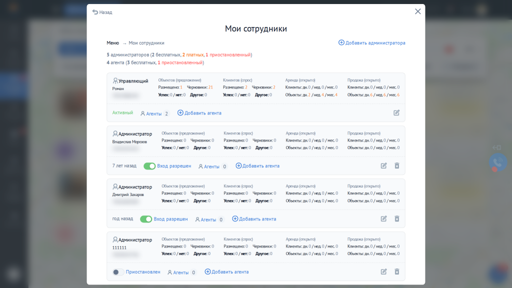 Управление командой и аналитика для риэлторов в SmartAgent