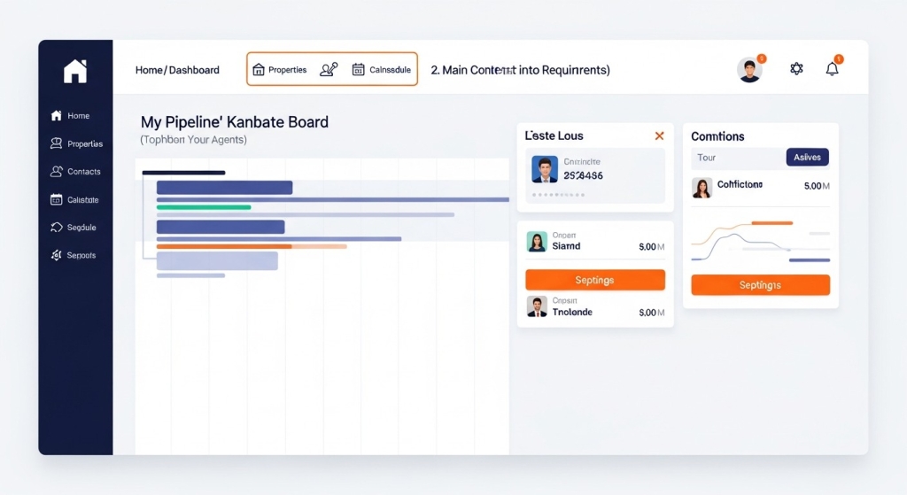 CRM система для риэлторов — дашборд SmartAgent
