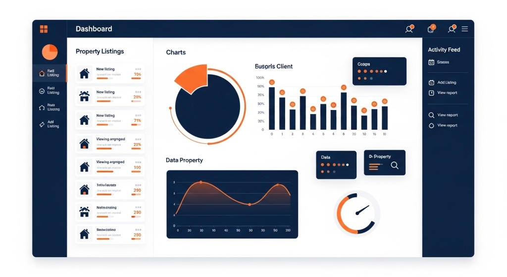 CRM для агентства недвижимости — дашборд системы