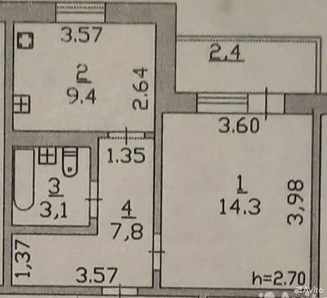 1-комнатная квартира 37 м², Новый Уренгой — фото 5