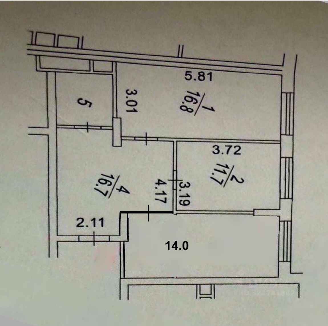 2-комнатная квартира 62 м², Москва — фото 2
