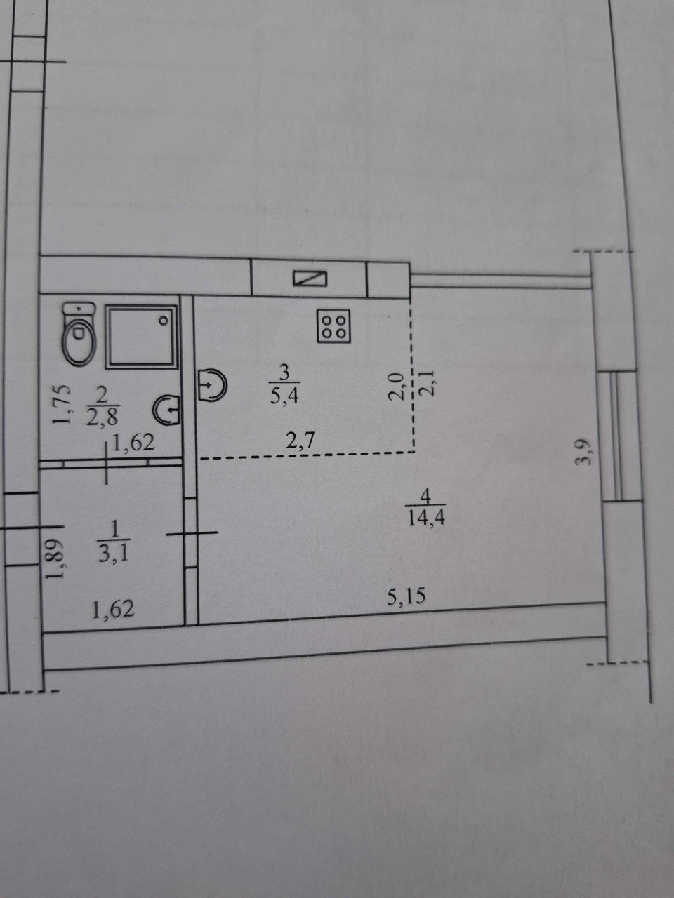 Студия 25 м², Шахты — фото 3