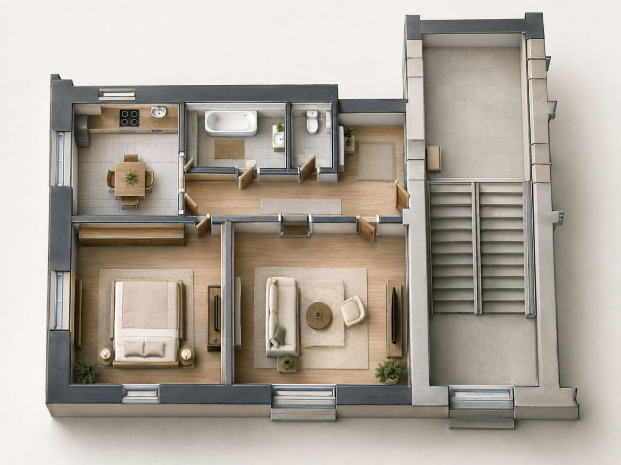 Фото 1 из 14: 2-комнатная квартира, 47,7 м²